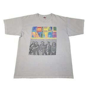 Local Natives Band T Shirt Large Gray Bayside USA Made Indie Rock Graphic Tee